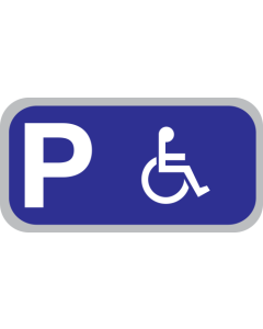 Parkeerbord "Mindervalide" aluminium 400x200mm