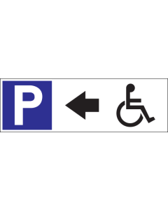 Parkeerbord "Mindervalide links" Dibond 340x110mm