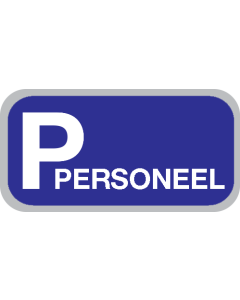 Parkeerbord "Personeel" aluminium 400x200mm