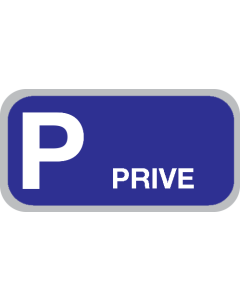 Parkeerbord "Prive" aluminium 400x200mm