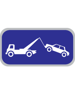 Parkeerbord "Wegsleepregeling" aluminium 400x200mm