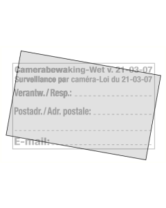 Vinyl voor bescherming van de adresgegevens van de camerabewaking 