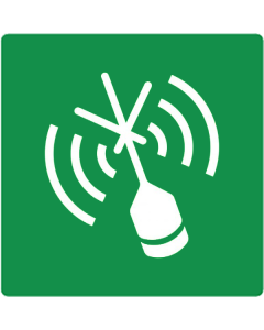 Sticker met pictogram radiobaken ISO 7010