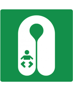 Bord met pictogram reddingsvest baby ISO 7010