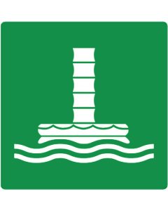 Bord met pictogram vluchtkoker ISO 7010