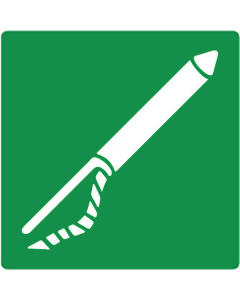 Sticker met pictogram werplijn apparaat ISO 7010