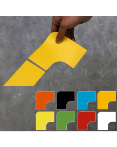 Permaroute vloersticker 90º hoek 