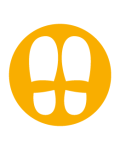 Voeten geel  (Vloersticker)