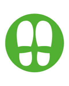 Voeten groen (Vloersticker)