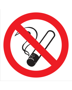 Sticker met pictogram Roken verboden (Raamsticker)