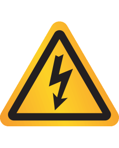 Reflecterende sticker met pictogram "Waarschuwing Elektrische Spanning" - ISO 7010 - W012