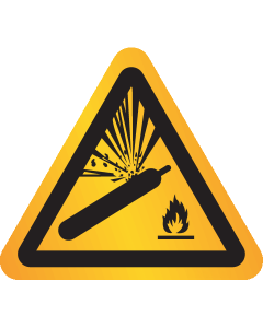 Reflecterende sticker met pictogram "Waarschuwing Gasfles"