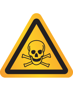 Sticker Waarschuwing giftige stoffen reflecterend