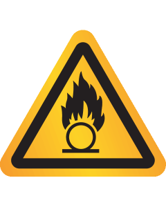 Reflecterende sticker met pictogram "Waarschuwing Oxiderende Stoffen"