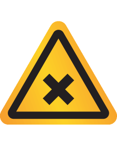 Reflecterende sticker met pictogram "Waarschuwing Schadelijke, Irriterende Stoffen"