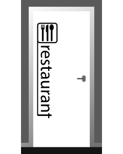 Deursticker restaurant