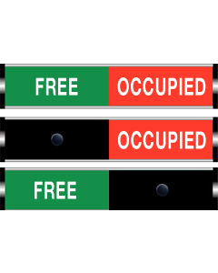 Schuifbordje "Free - Occupied"
