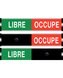 Schuifbordje "Libre - Occupe"