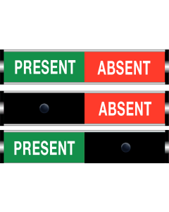 Schuifbord "Present - Absent"