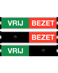 Schuifbordje "Vrij - Bezet"