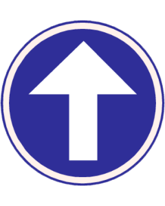 Verplichte richting container signalisatie