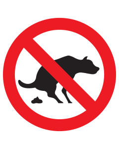 Plat signicolor aluminium bord Verboden honden uit te laten