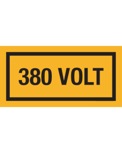 Sticker met tekst "380 Volt"