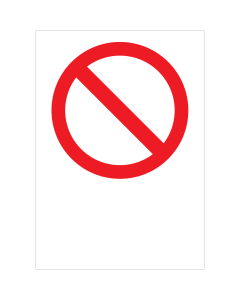 Sticker met pictogram Algemeen verbod ISO7010 - P001
