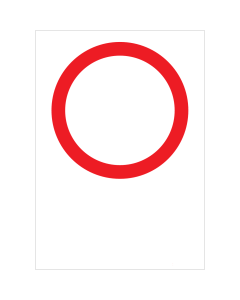 Sticker met pictogram Algemeen Verbod