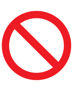 Sticker met pictogram Algemeen verbod ISO7010 - P001