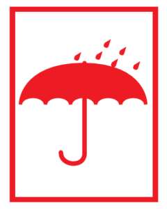 Sticker met pictogram Beschermen tegen vocht