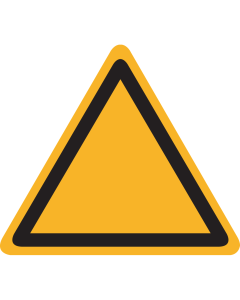 Sticker blanco geel "Waarschuwing / Gevaar"