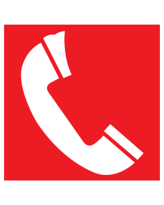 Sticker met pictogram van een noodtelefoon