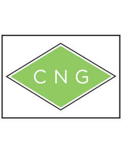Brandstofsticker groen-wit CNG