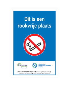 Sticker Dit is een rookvrije plaats