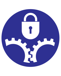 Sticker met pictogram draaiende delen vergrendelen - ISO7010 - M068