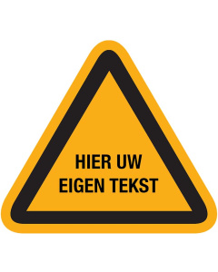 Sticker eigen tekst of pictogram waarschuwingen