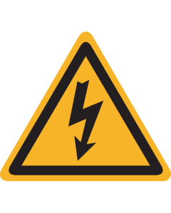 Sticker met pictogram "Waarschuwing Elektrische Spanning" - ISO 7010 - W012