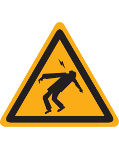 Sticker met pictogram "Elektrocutie Gevaar"