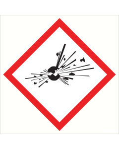 Sticker met pictogram "Explosieve Stoffen" - GHS 01