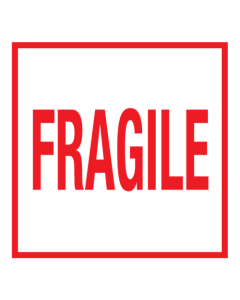 Sticker met tekst Fragile