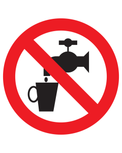 Sticker met pictogram Geen drinkwater