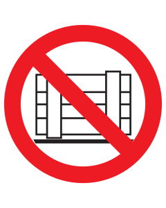 Sticker met pictogram Geen obstakels plaatsen ISO7010 - P023