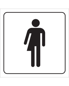 Sticker met pictogram Genderneutraal
