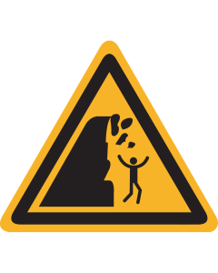 Sticker met pictogram "Waarschuwing Afgrond" - ISO 7010 - W053