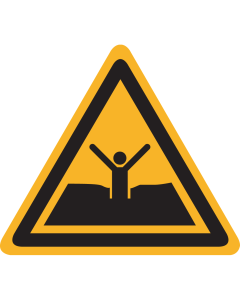 Sticker met pictogram "Waarschuwing Drijfzand" - ISO 7010 - W061