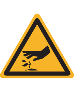 Sticker met pictogram "Waarschuwing gevaar voor snijden in vingers of hand"