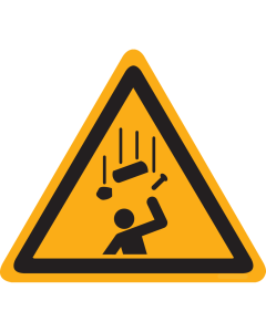 Sticker met pictogram "Waarschuwing Vallende Voorwerpen" - ISO 7010 - W035