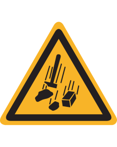 Sticker met pictogram "Gevaar Vallende Voorwerpen"