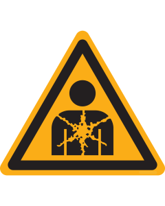Sticker met pictogram waarschuwing gezondheidsgevaar - ISO7010 - W071